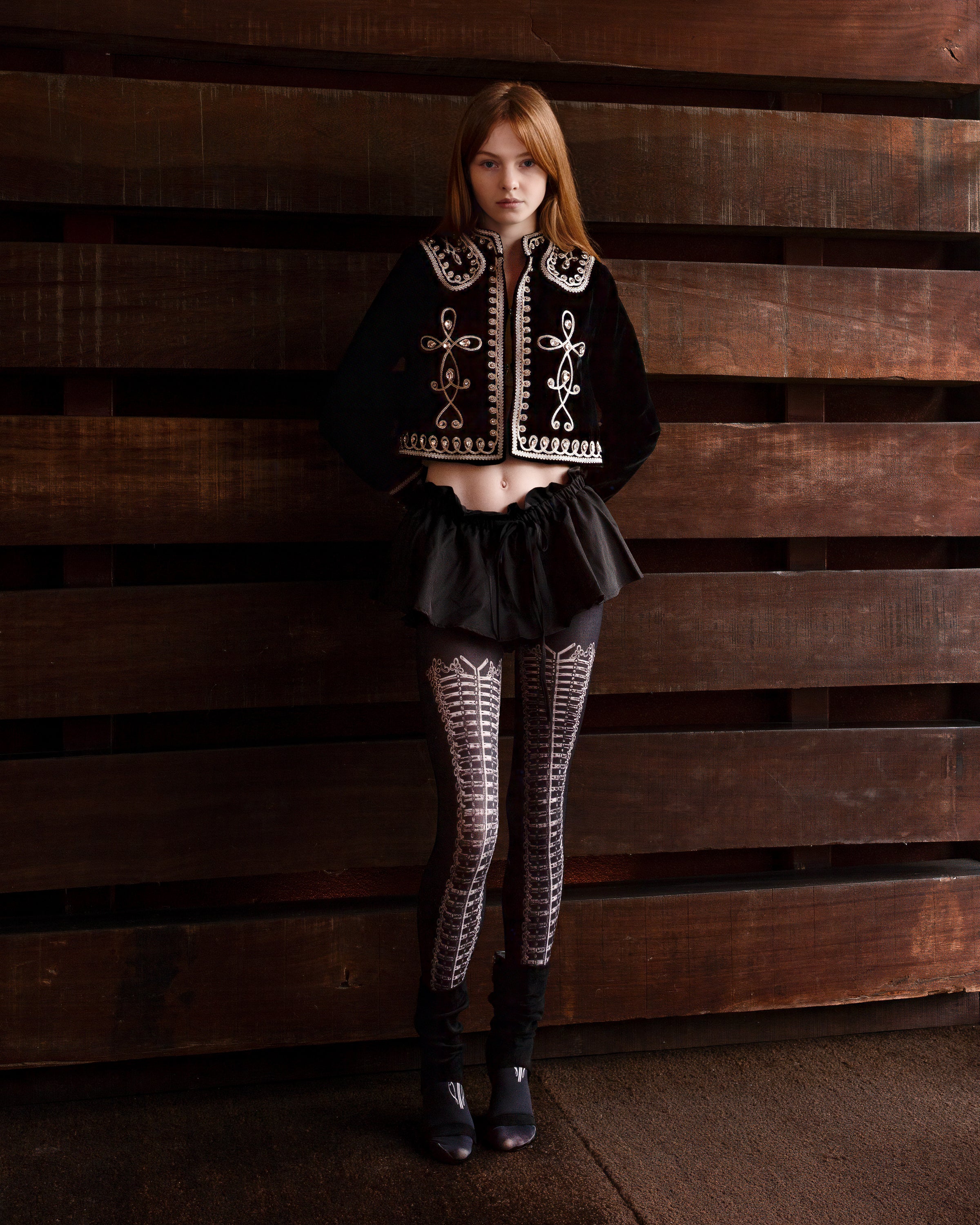Decorative Military Jacket- Black
