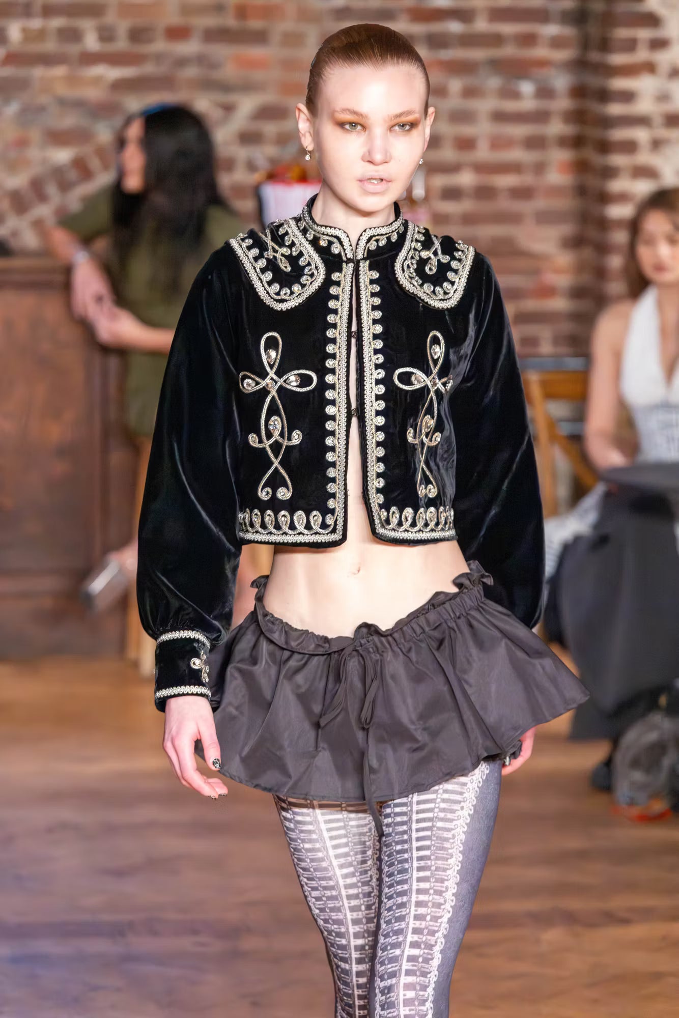 Decorative Military Jacket- Black
