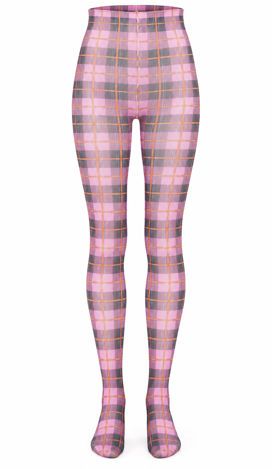Tartan printed tights