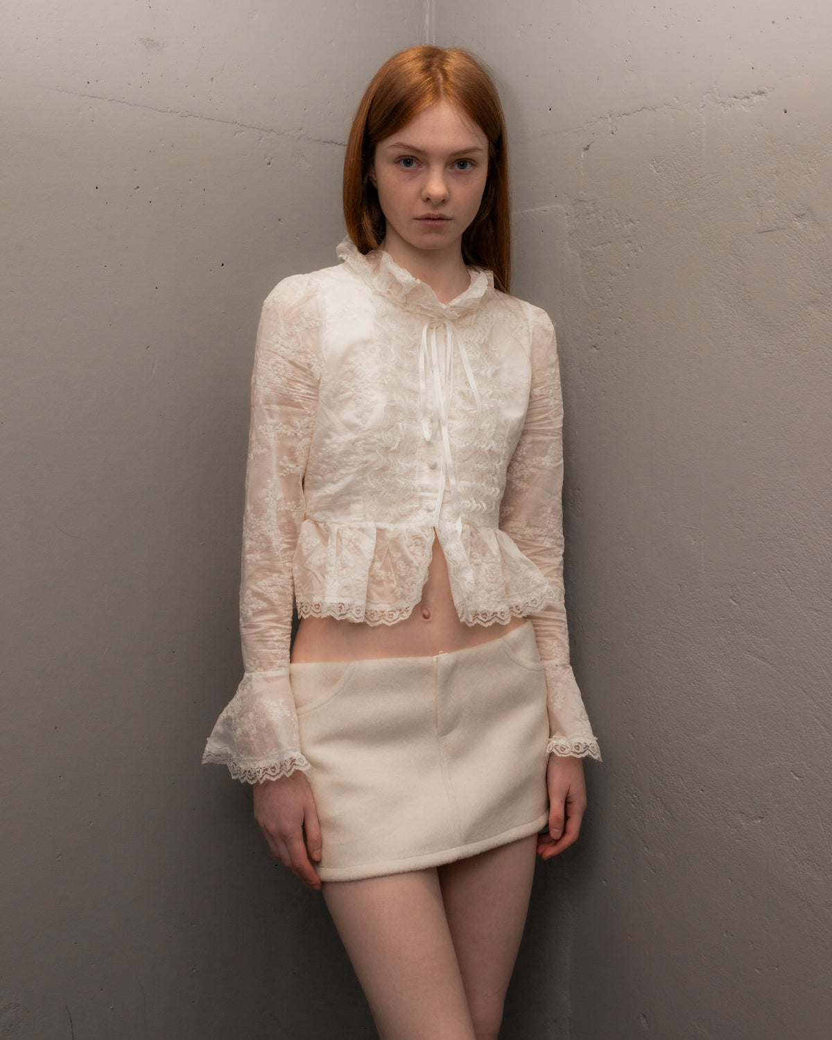 Lace Peplum Shirt