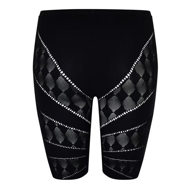 Seamless cycling shorts with diamond mesh