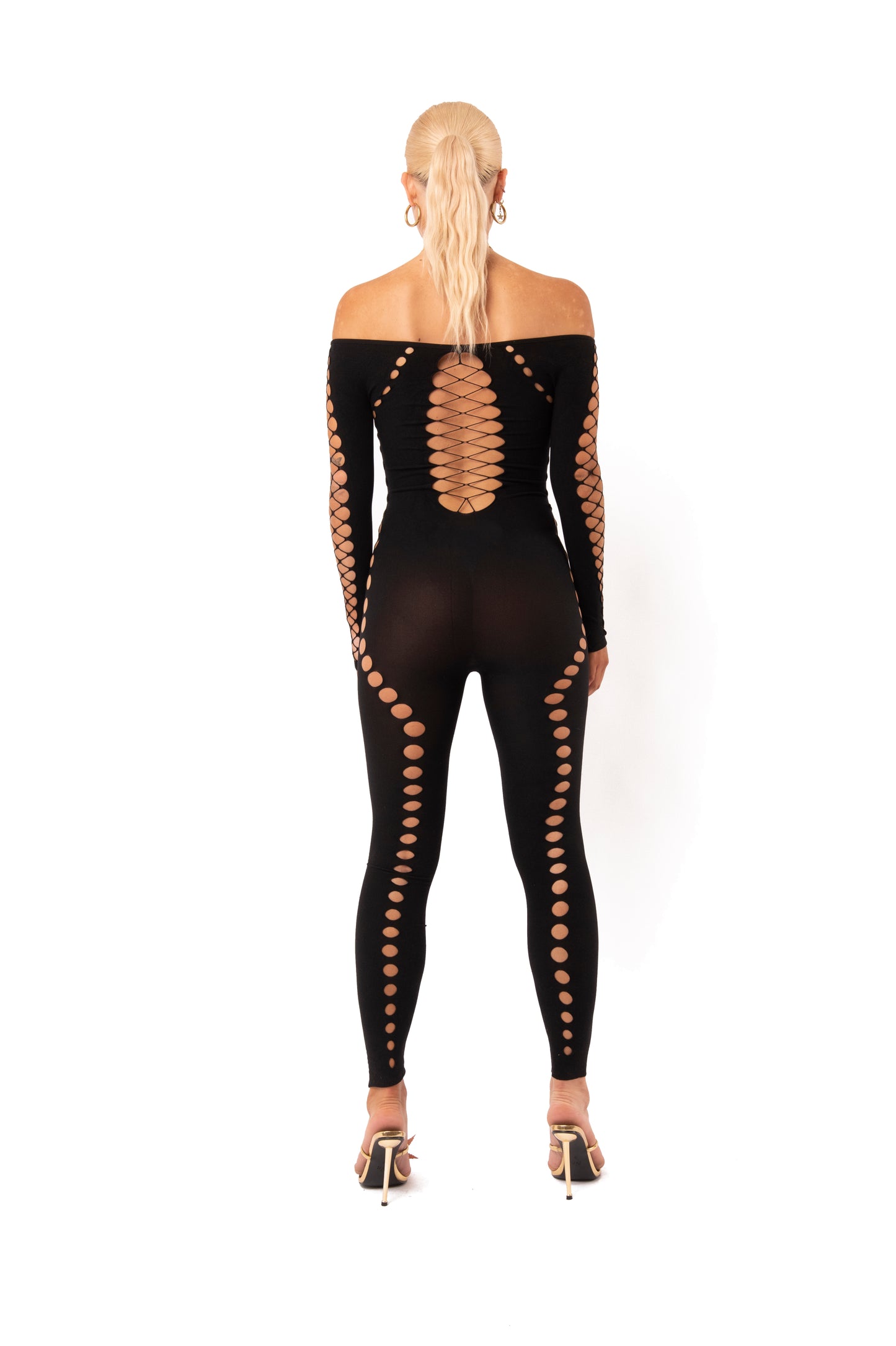 SEAMLESS JUMPSUIT WITH BODY SHAPING CUT OUTS