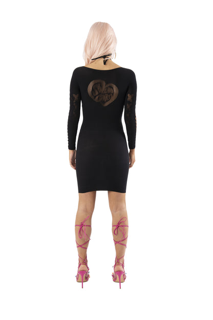 Seamless Gradient Shapewear Dress with Cut-Outs