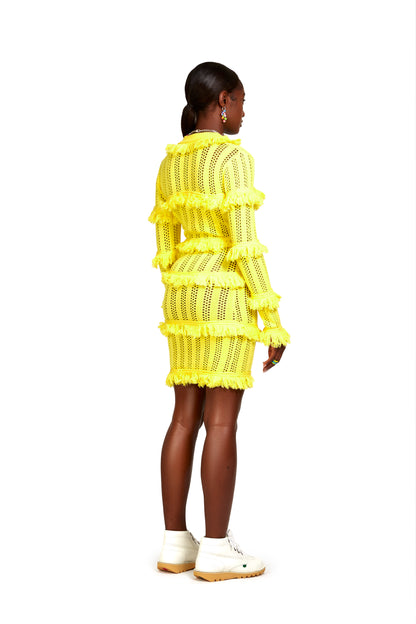 SG X SELFRIDGES- Hole Knitted dress with Zip-Up Front