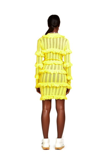 SG X SELFRIDGES- Hole Knitted dress with Zip-Up Front